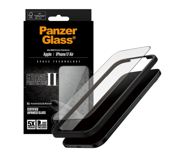 PanzerGlass Ceramic II Ultra-Wide Fit EasyAligner do iPhone Air - 1538877 - zdjęcie